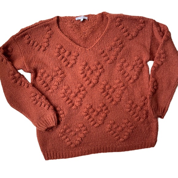 FAVLUX Sweaters - Heart Pom Pom Chunky Knit Sweater Favlux L